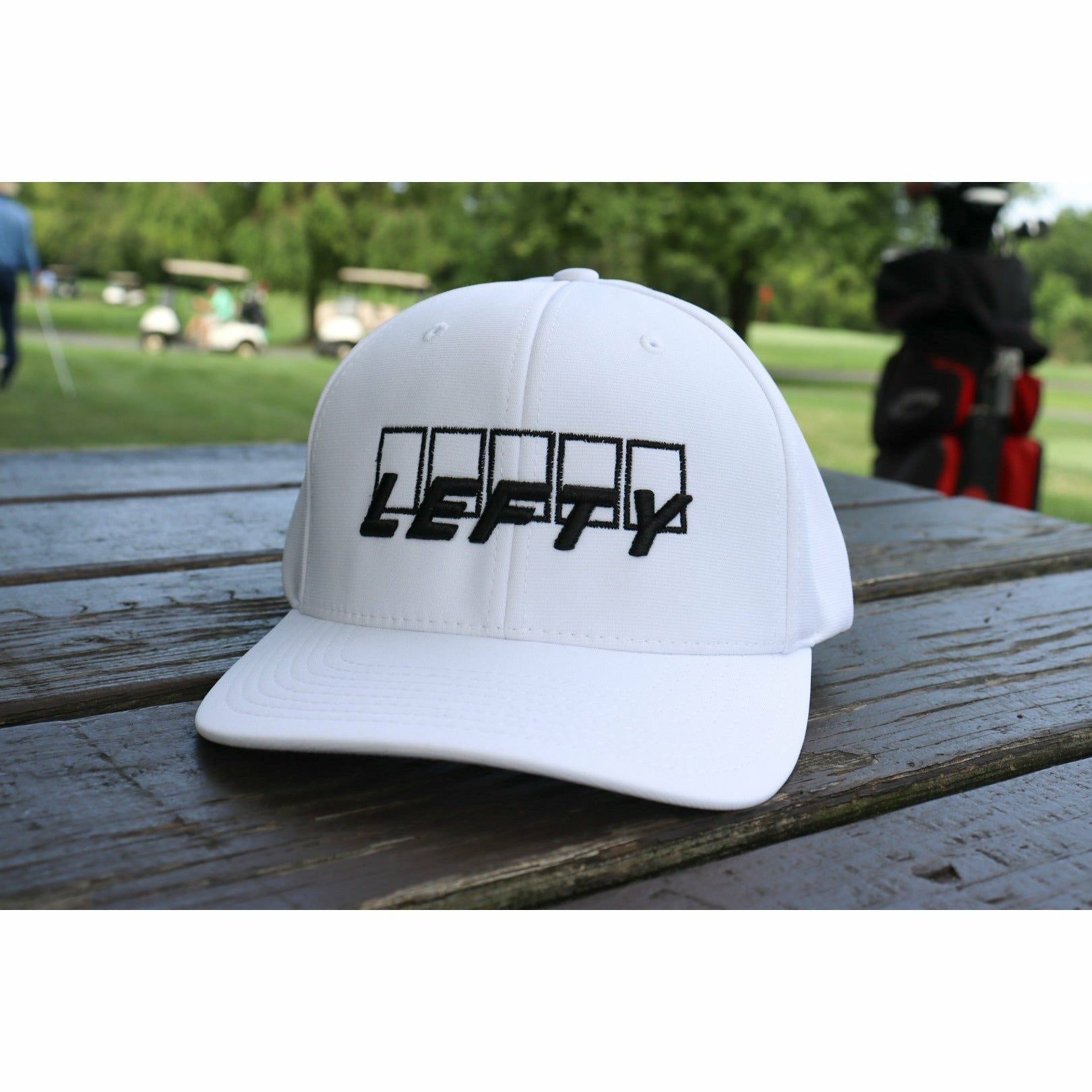 "LEFTY" White Performance Flexfit